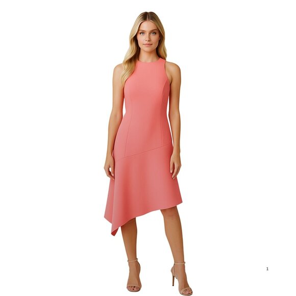 ⚡ NWT Maggy London Midi Dress in Calypso Coral – Size 4 - Picture 2 of 3
